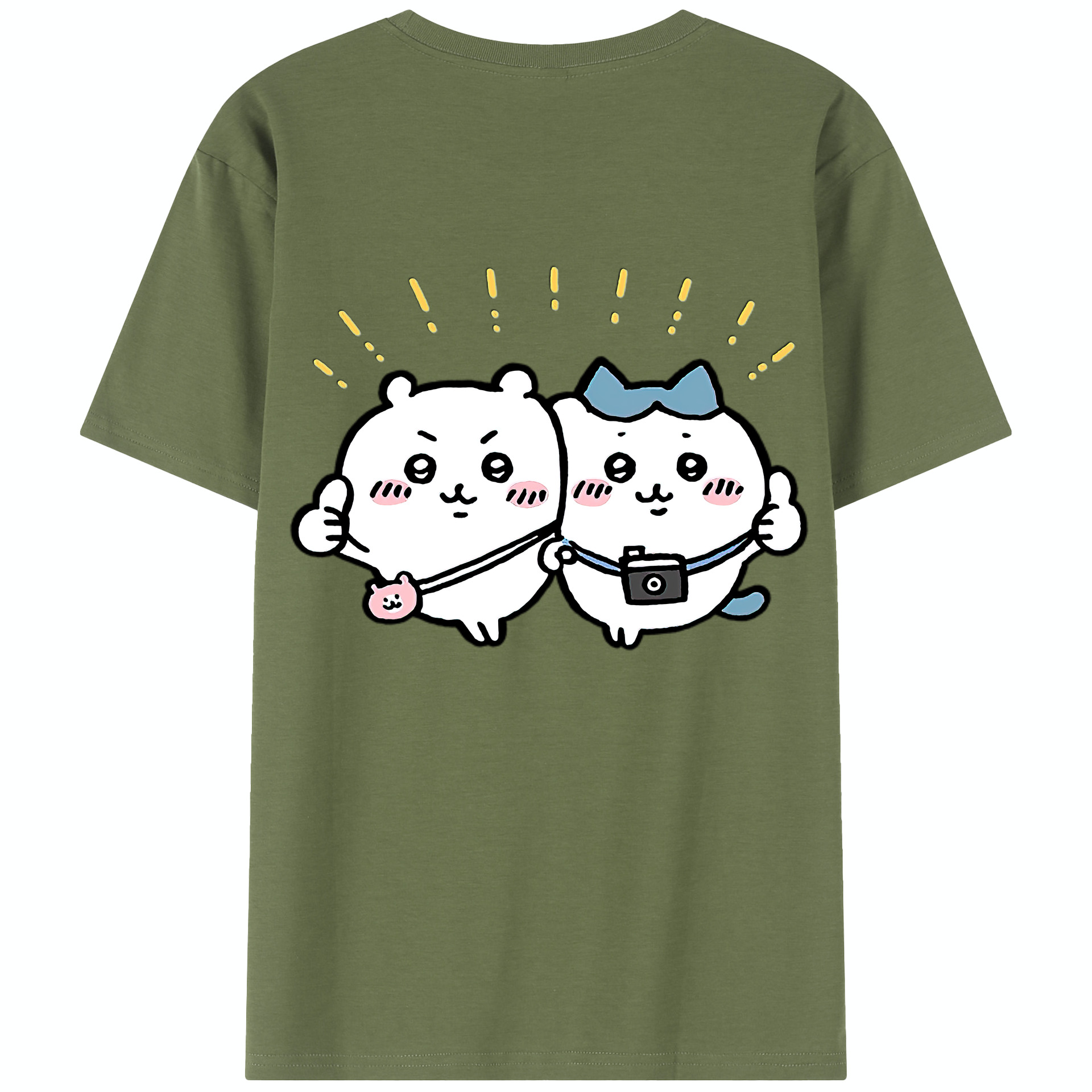 （画像用） ちいかわ ちいかわ Chii-kawa chiikawa 綿100％半袖Tシャツ（背面プリント）